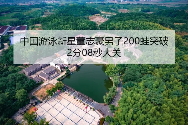 中国游泳新星董志豪男子200蛙突破2分08秒大关